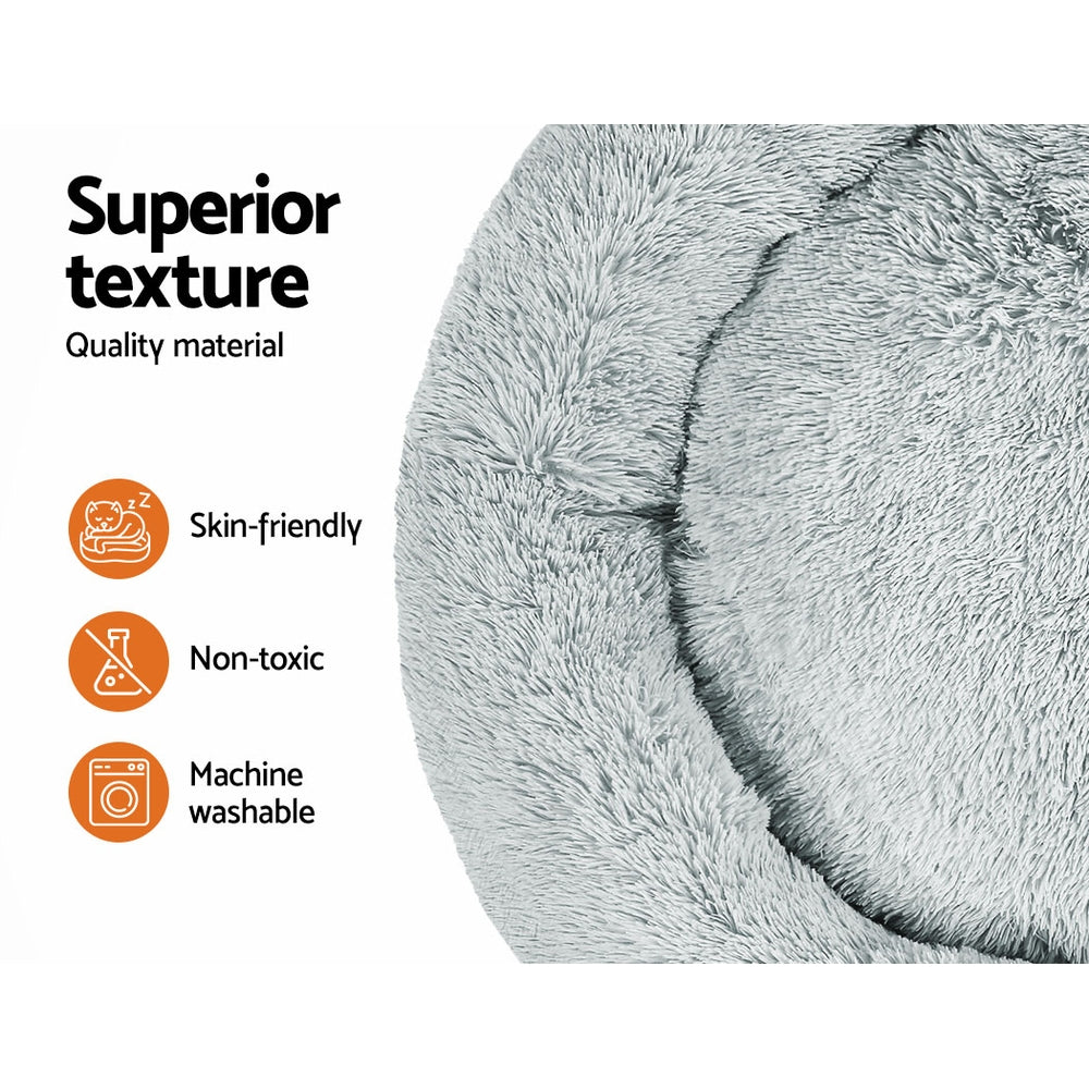 i.Pet Pet Bed Dog 110cm Calming Extra Large Soft Plush Light Grey
