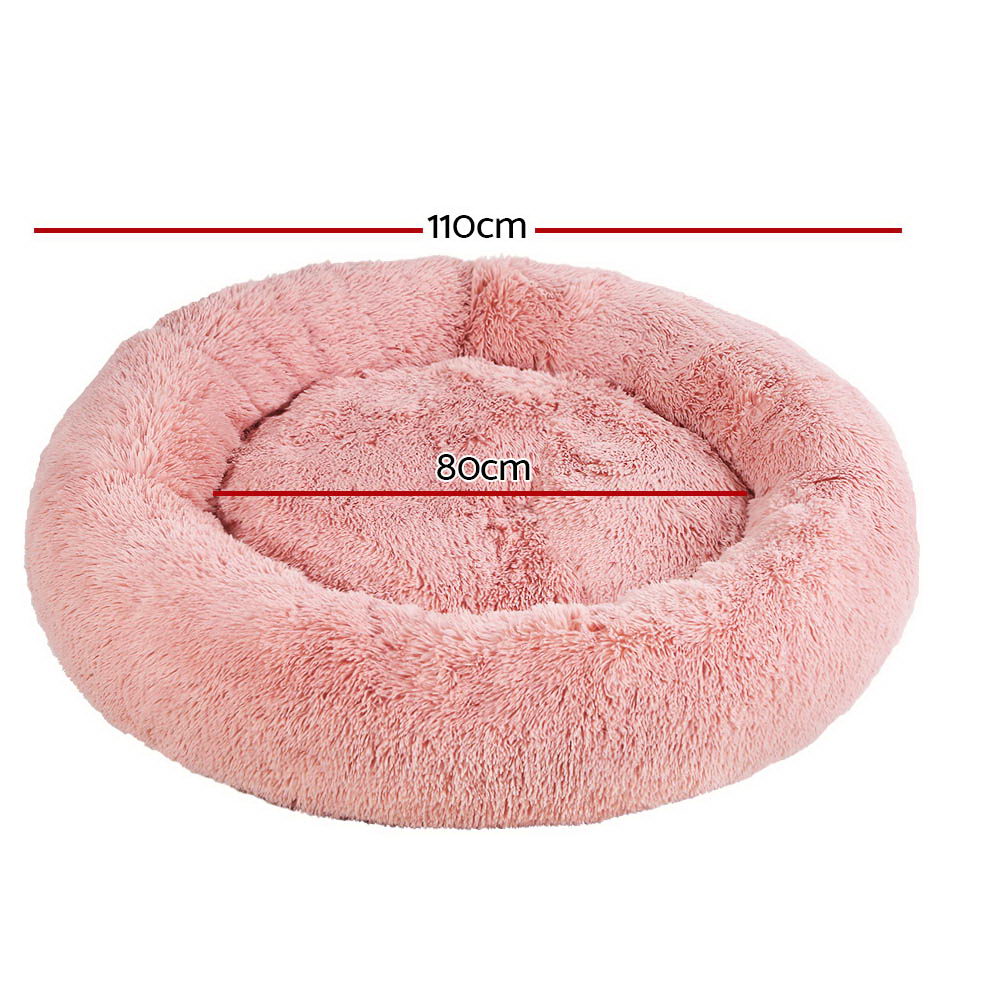 i.Pet Pet Bed Dog 110cm Calming Extra Large Soft Plush Pink