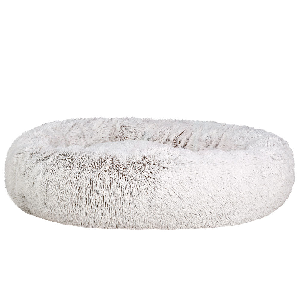 i.Pet Pet Bed Dog 110cm Calming Extra Large Soft Plush White Brown