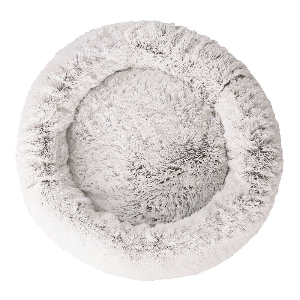 i.Pet Pet Bed Dog 110cm Calming Extra Large Soft Plush White Brown