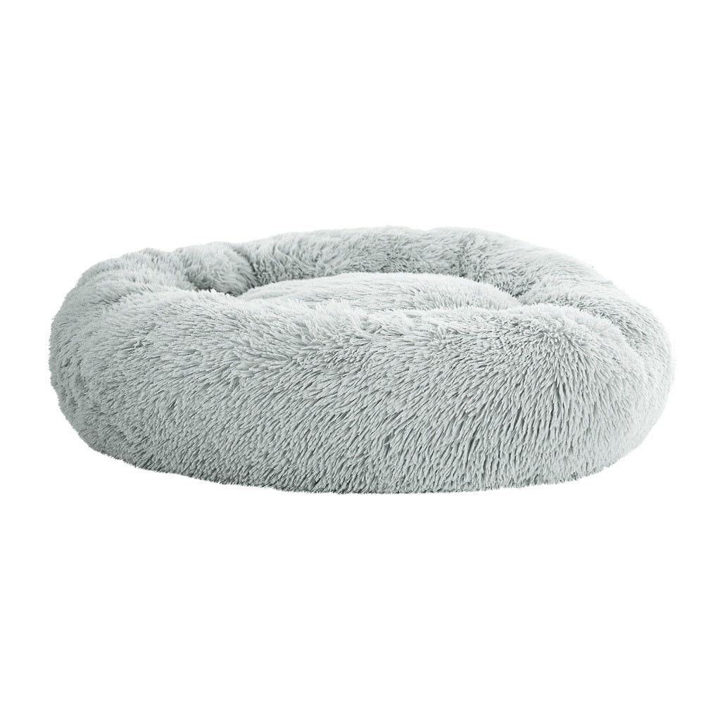 i.Pet Pet Bed Dog 90cm Large Calming Soft Plush Light Grey
