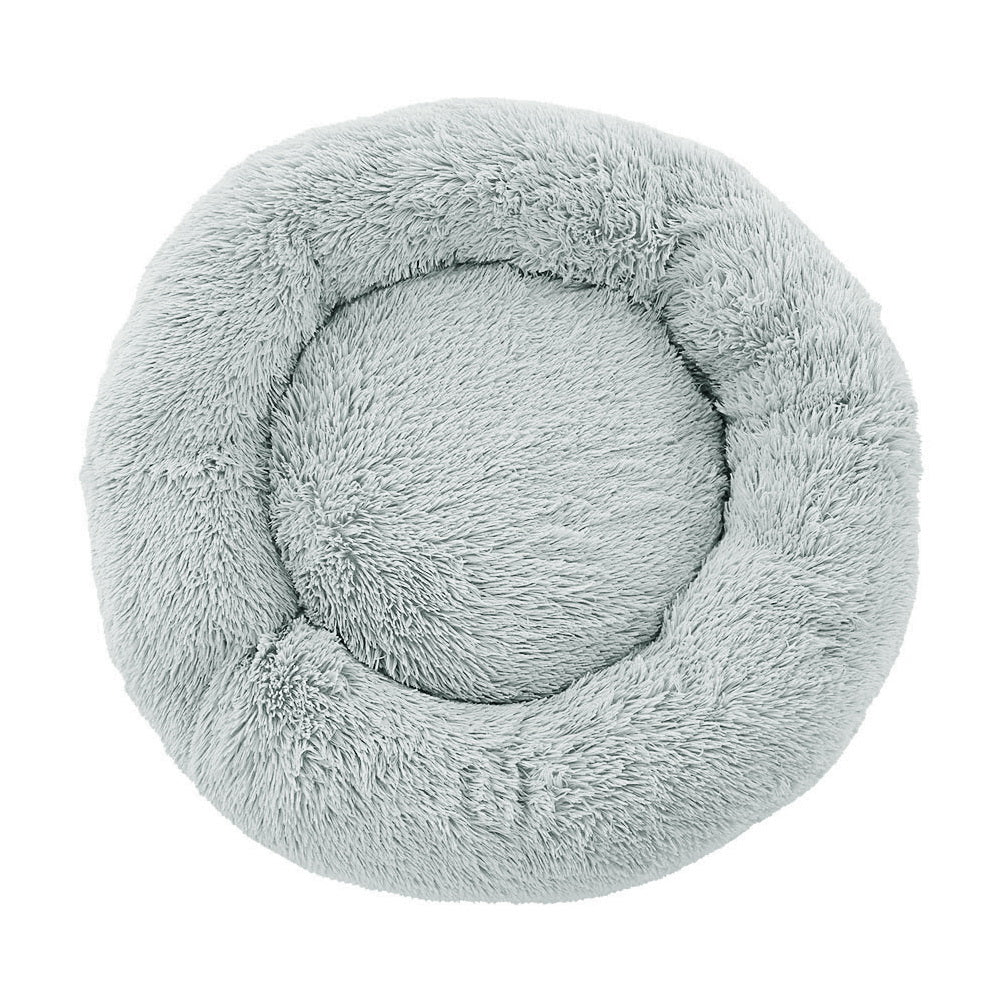 i.Pet Pet Bed Dog 90cm Large Calming Soft Plush Light Grey