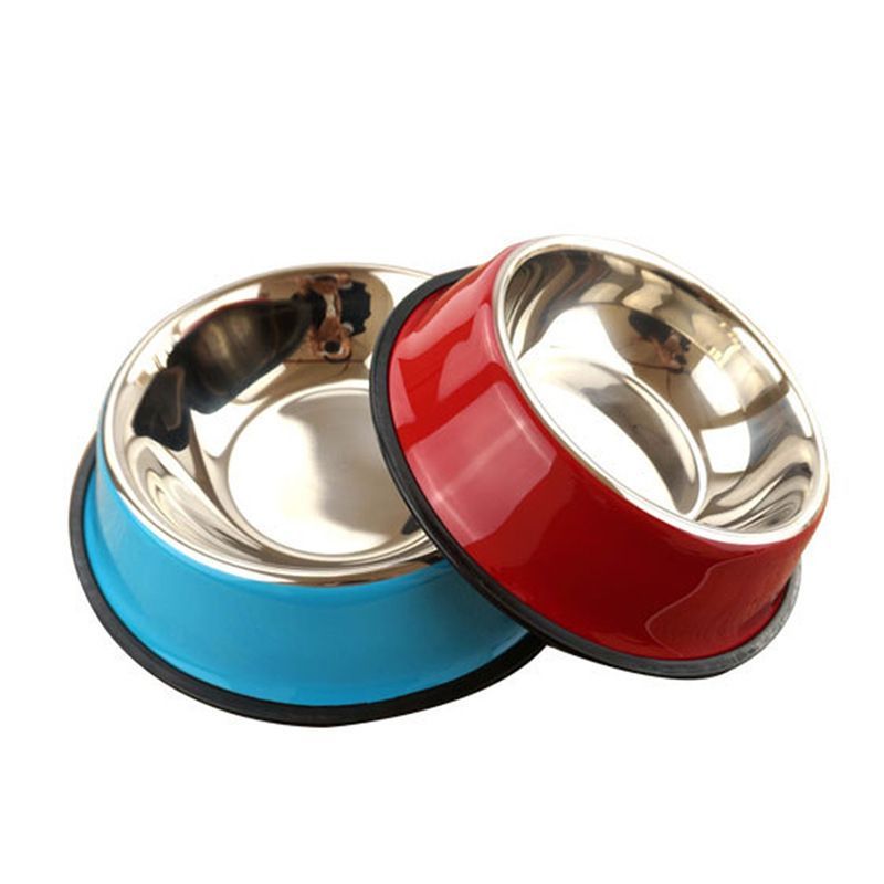stainless steel pet bowls, non-slip dog bowls, large dog food bowls, cat bowls, pet food bowl, dog bowl large capacity, cat feeding bowl, durable pet bowls, anti-skid pet dishes, pet feeding products Australia - Green - Size 34CM
