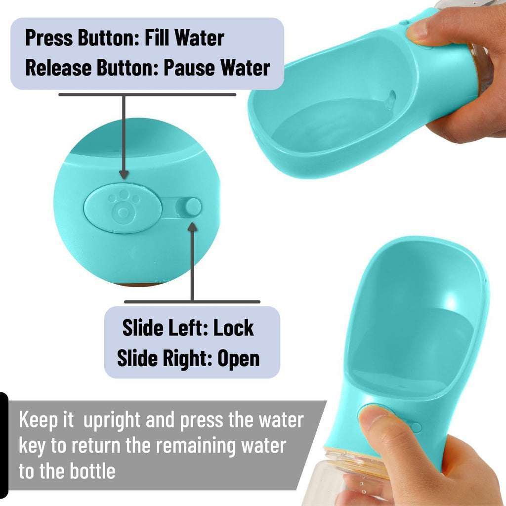 Portable Dog Water Bottle 19 Ounces Dog Water Bottle Large Dog Water Dispenser