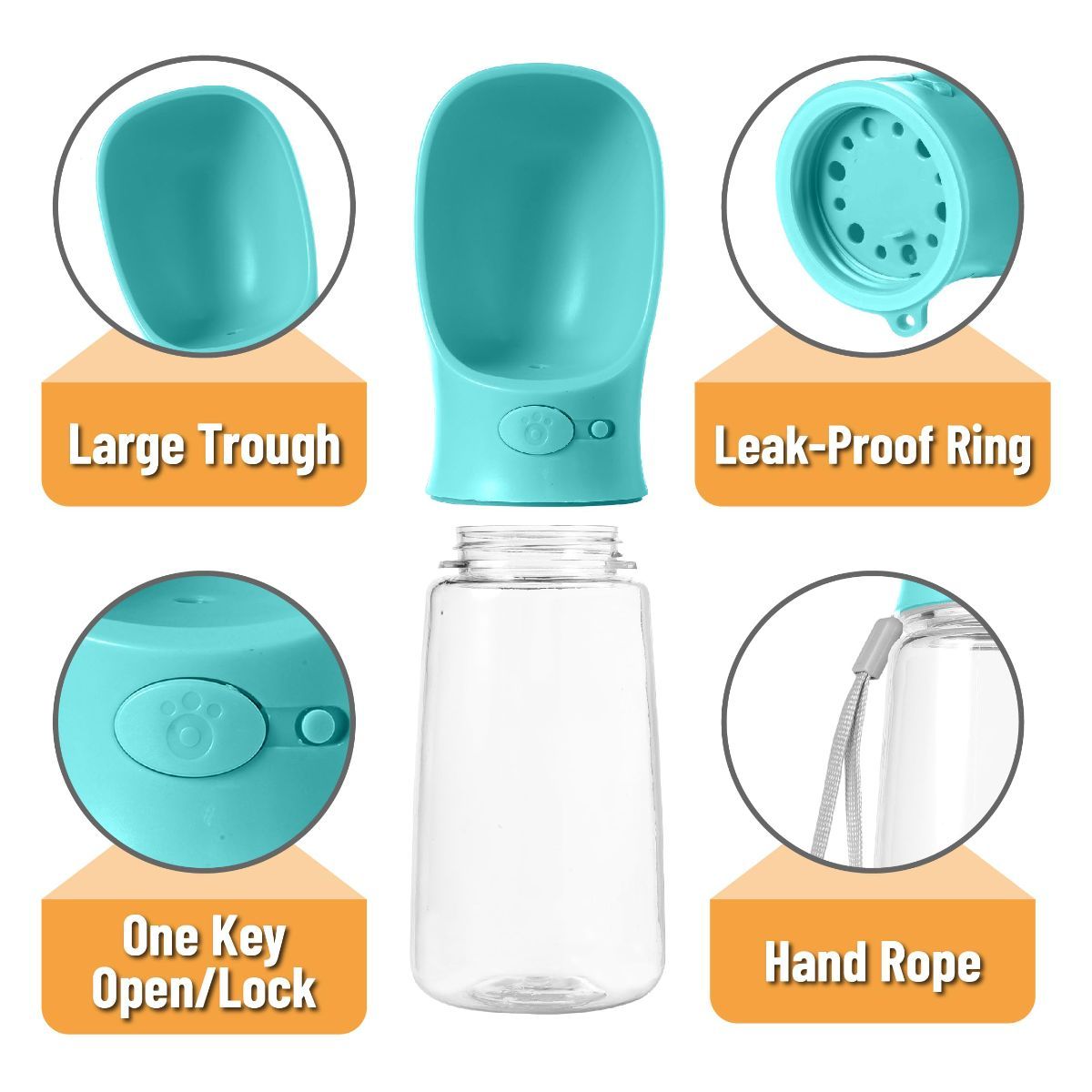 Portable Dog Water Bottle 19 Ounces Dog Water Bottle Large Dog Water Dispenser
