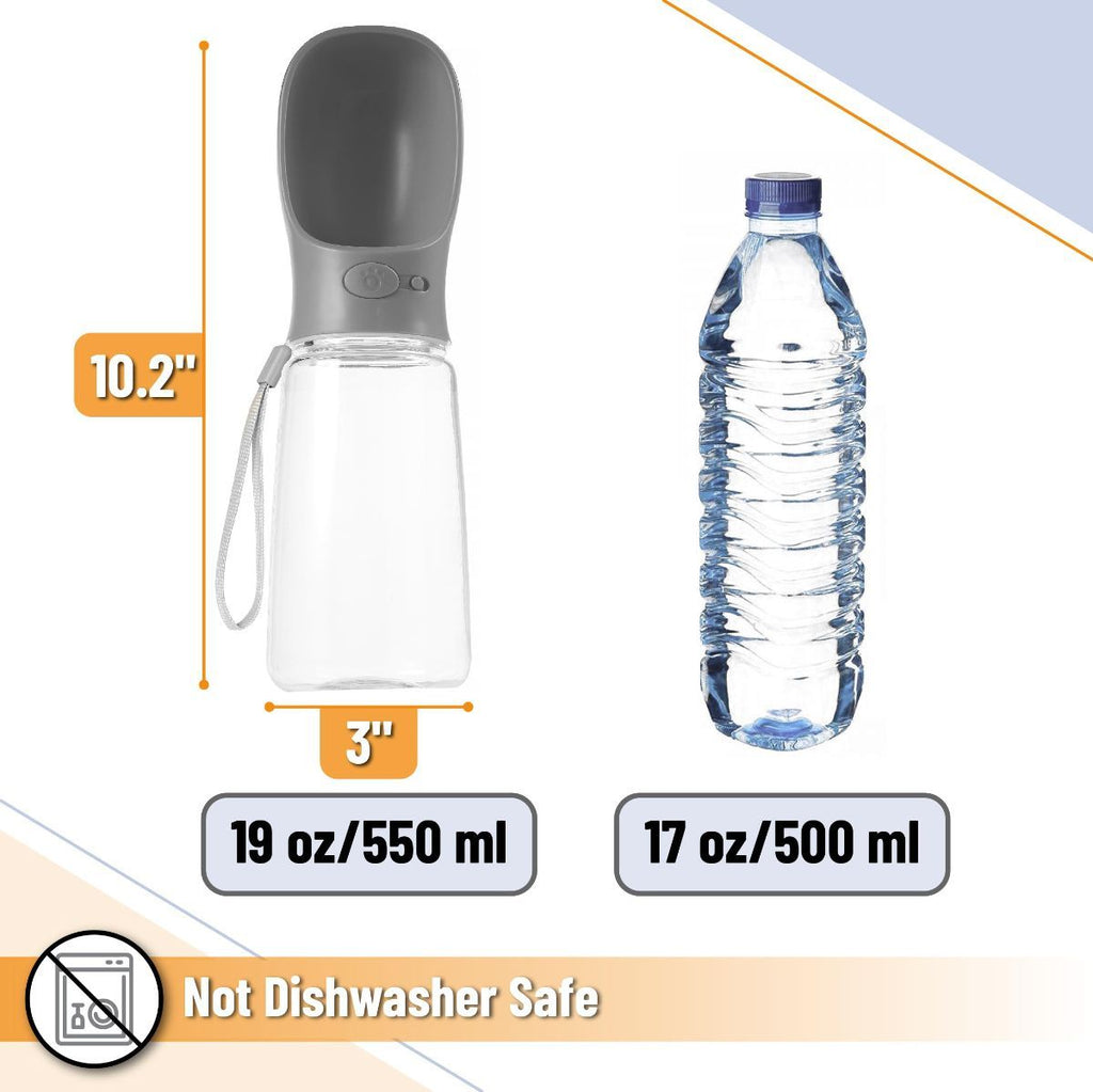 Portable Dog Water Bottle 19 Ounces Dog Water Bottle Large Dog Water Dispenser