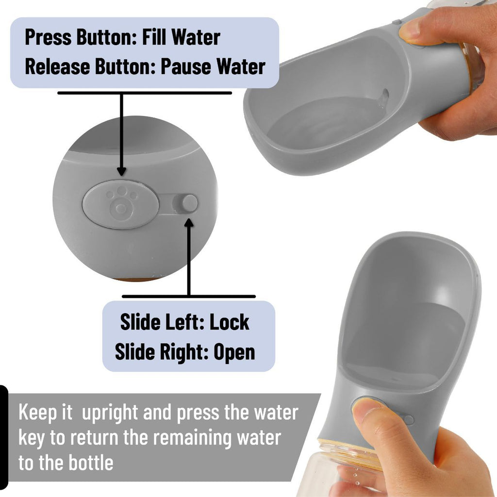 Portable Dog Water Bottle 19 Ounces Dog Water Bottle Large Dog Water Dispenser