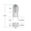 Pet Water Bottle with Integrated Feeder, Gray