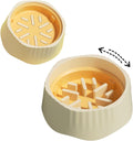 Slow Feeding Dog Bowl, Interactive Educational Toy, Prevents Overeating by the Puppy, Two Feeding Positions Yellow, 20.3 x 7.7 cm
