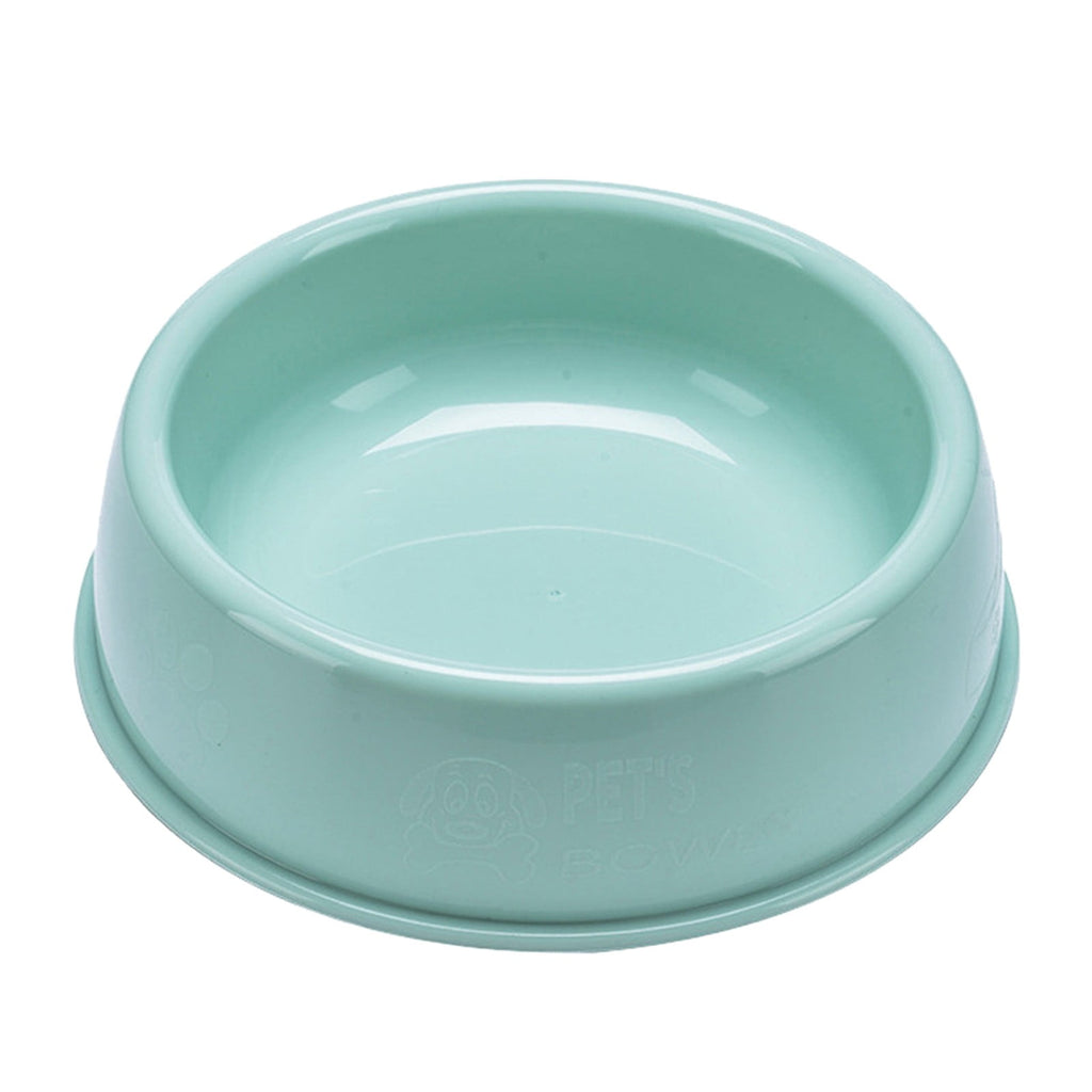 Plastic Dog Bowl, Non Slip Candy Color Plastic Pet Food Bowl, Shallow Cat Food Dish, Reusable Pet Food And Water, Pink, 18.3 x 5.4 x 15.5 cm