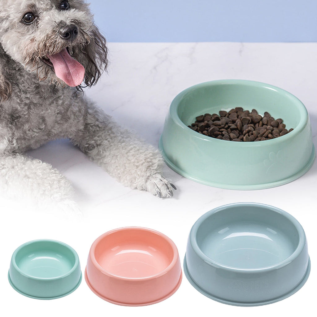 Plastic Dog Bowl, Non Slip Candy Color Plastic Pet Food Bowl, Shallow Cat Food Dish, Reusable Pet Food And Water, Pink, 21 x 5.8 x 18 cm