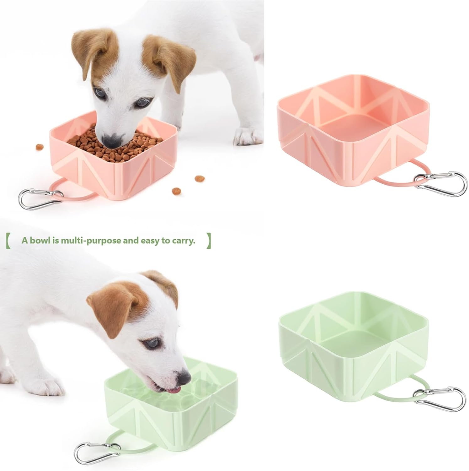 Foldable Dog Food Bowl - Dog Drinking Bowl - Dog Bowl - Travel Bowl - Water Bowl - Food Bowl - Dog Supplies - Hiking - Camping - On the Go - Silicone Bowl - Portable Food Bowl - Dog Accessories - Ochre Yellow - 1 Piece