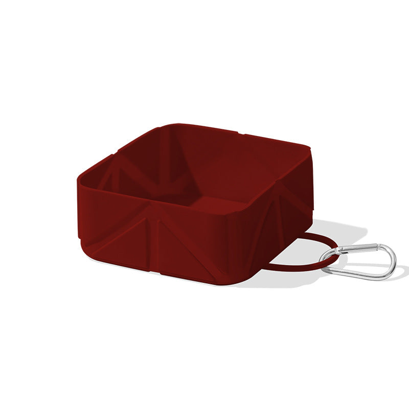 Foldable Dog Food Bowl - Dog Drinking Bowl - Dog Bowl - Travel Bowl - Water Bowl - Food Bowl - Dog Supplies - Hiking - Camping - On the Go - Silicone Bowl - Portable Food Bowl - Dog Accessories - Dog Food Bowl - Outdoor - Dark Mix - Pack of 5