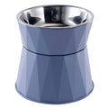 Dog Bowl Raised Cat Food Water Bowls with Detachable Elevated Stand Pet Stainless Steel Feeder Bowl No-Spill Anti Slip Blue