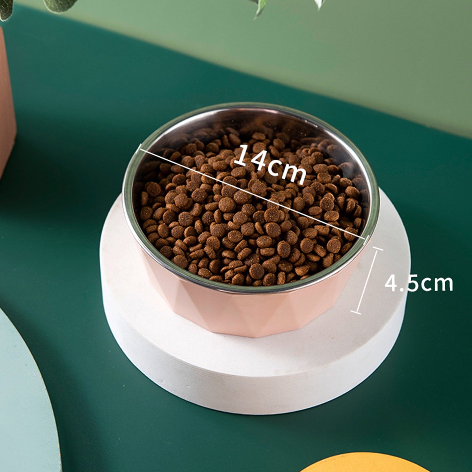 Dog Bowl Raised Cat Food Water Bowls with Detachable Elevated Stand Pet Stainless Steel Feeder Bowl No-Spill Anti Slip Blue
