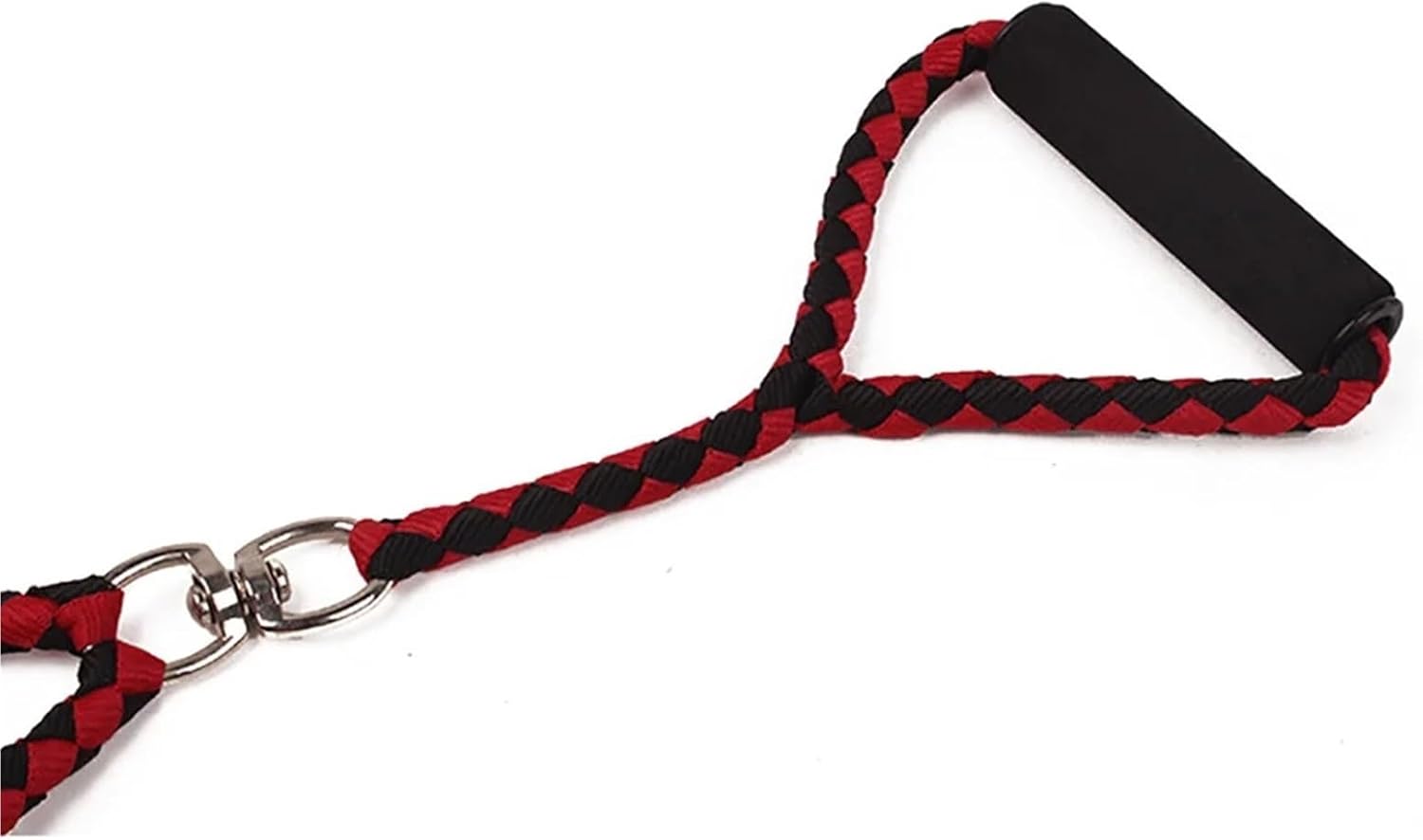 1.4m Double Dog Leash with Red and Yellow Design - Adjustable Pet Harness Lead for Dogs