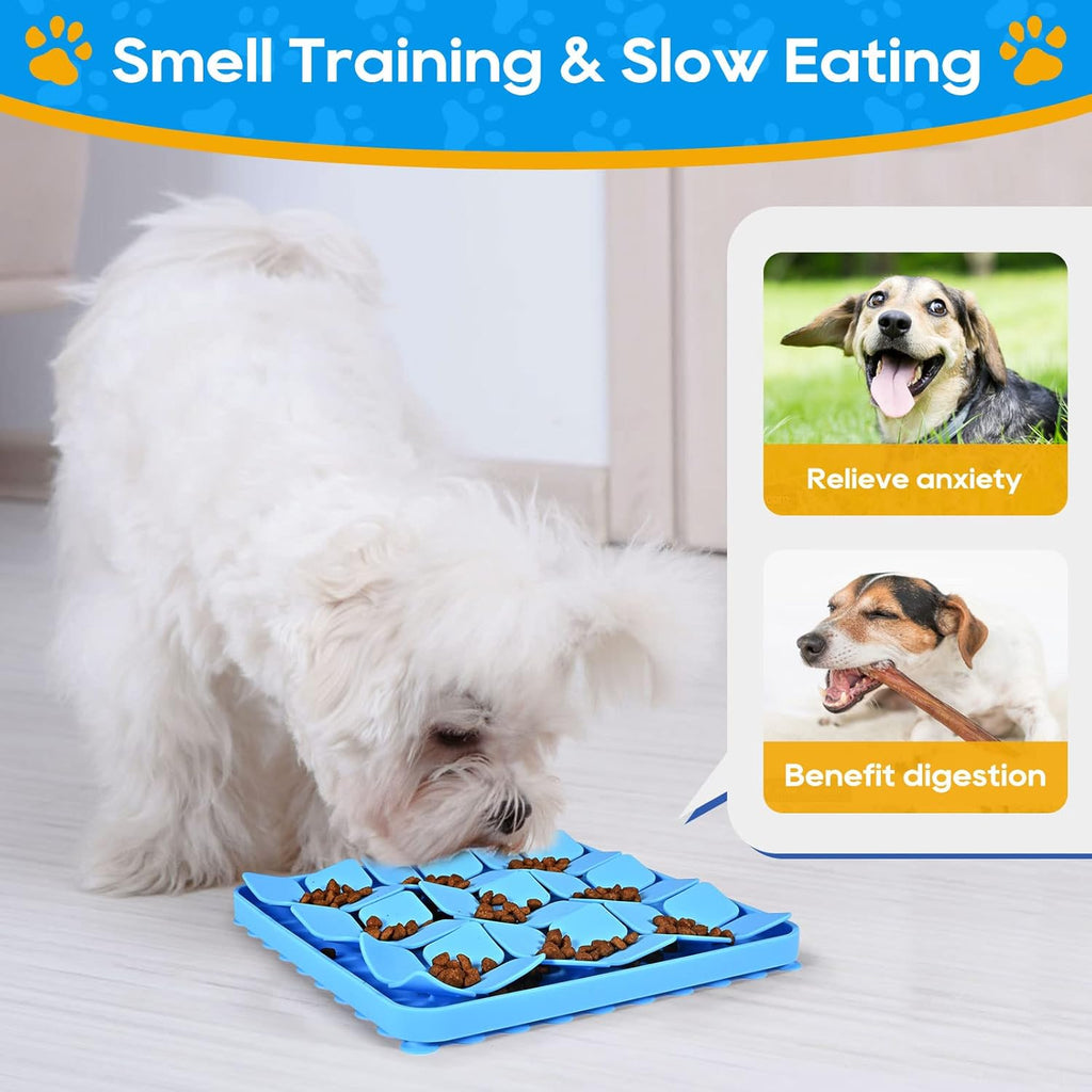 Slow Feeder Dog Cat Bowl Blue 1 Piece Pet Food Bowl