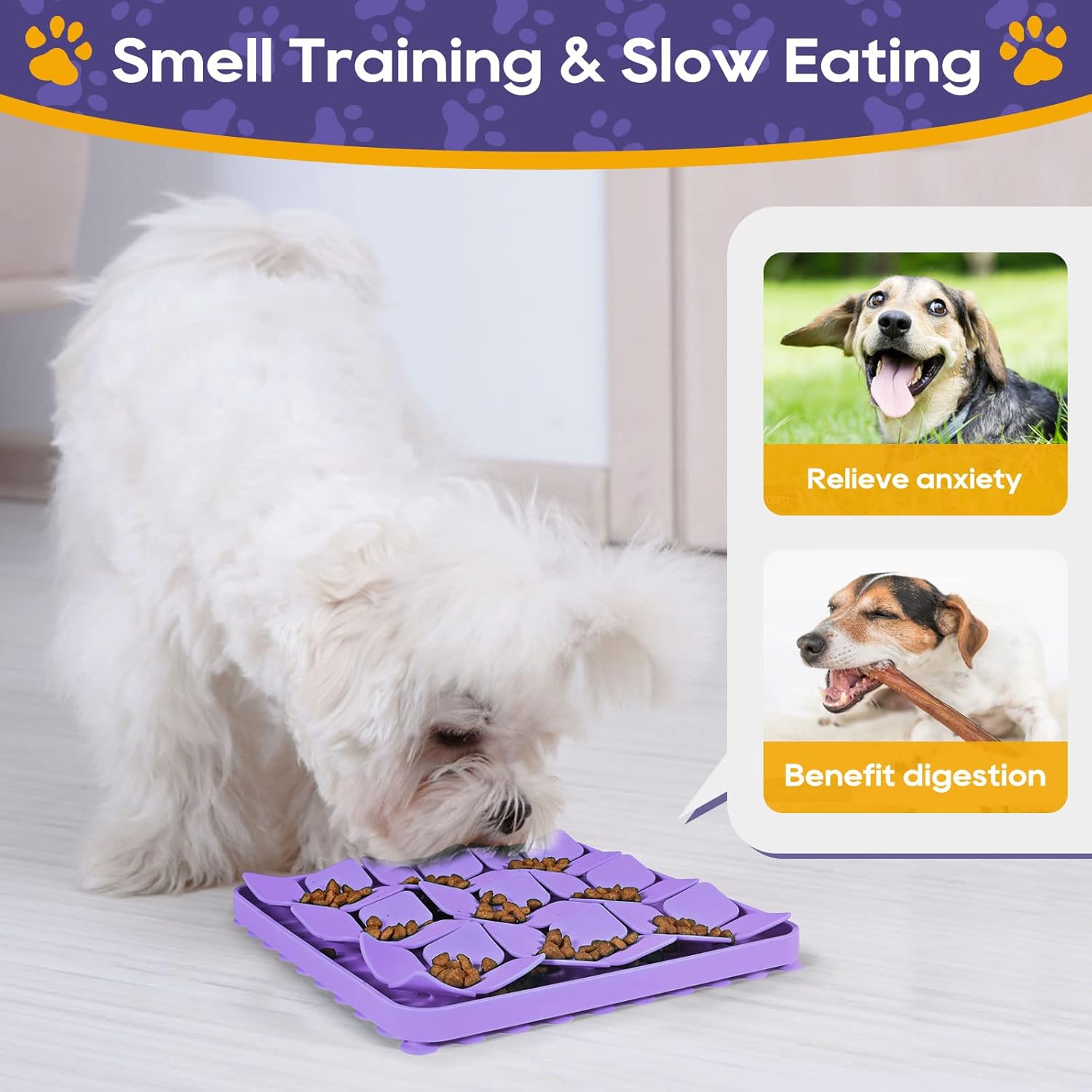 Slow Feeder Dog Cat Bowl Grass Green Pet Feeder Bowl for Dogs and Cats
