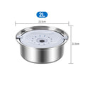 Stainless Steel Floating Pet Water Bowl - 2.5L Splash Proof Cat Dog Bowl with Filter - No Spill Anti-Wet Chin Drinking Bowl for Pets