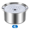 Stainless Steel Floating Pet Water Bowl - 4L Splash Proof Cat Dog Bowl with Filter - No Spill Anti-Wet Chin Drinking Bowl for Pets