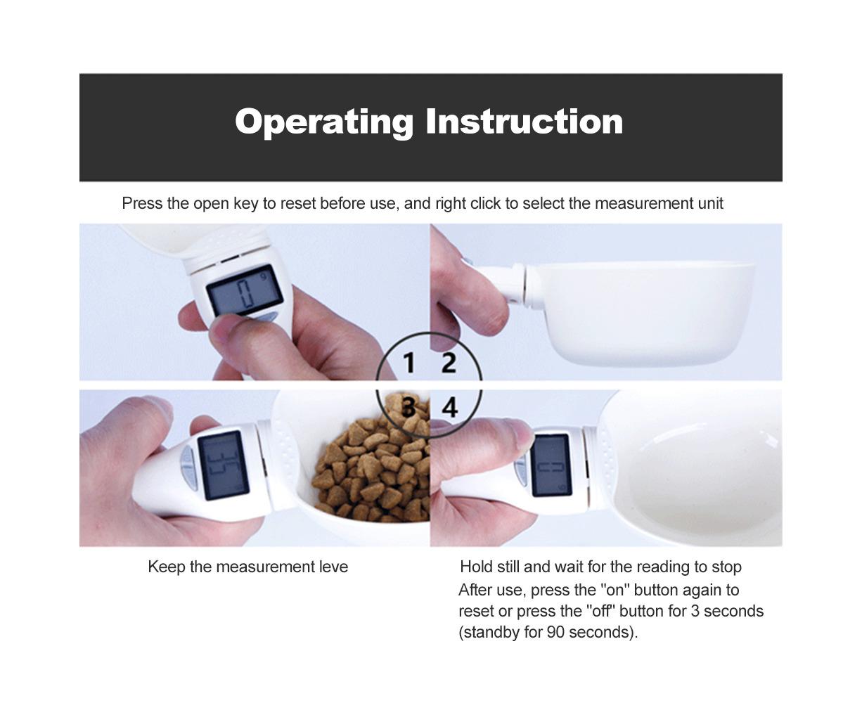 Pet Food Water Scoop Kitchen Scale Spoon