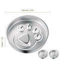 2-Piece Stainless Steel Slow Feeder Set for Pets, Reversible, for Cats and Dogs – Paw Design