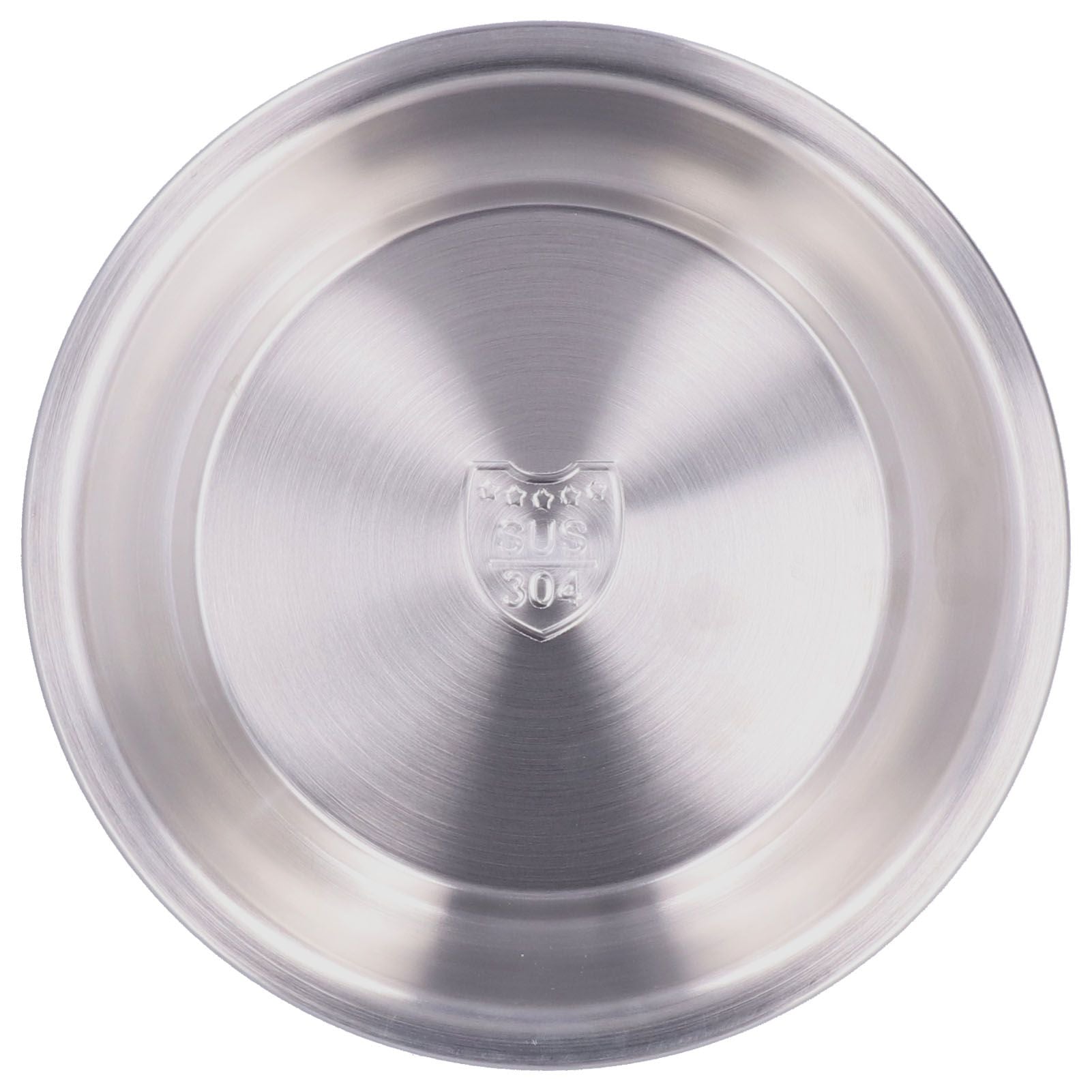 Stainless Steel Plate 304 Food Grade Material Stainless Steel Rounded Deepen Dish for Eating20cm/7.9in