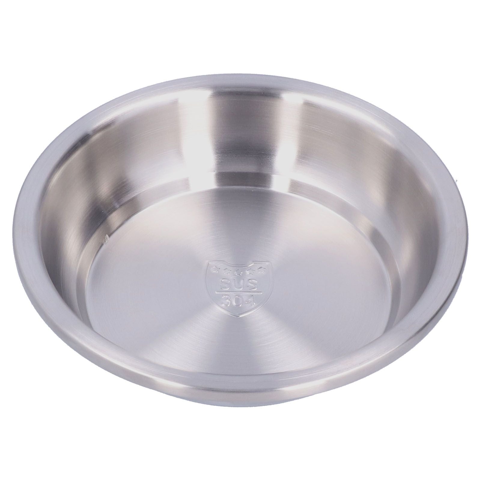 Stainless Steel Plate 304 Food Grade Material Stainless Steel Rounded Deepen Dish for Eating20cm/7.9in