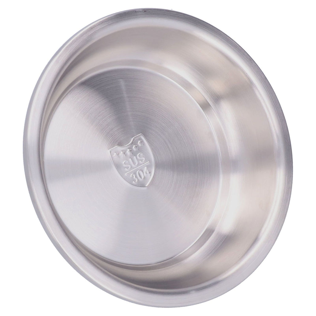 Stainless Steel Plate 304 Food Grade Material Stainless Steel Rounded Deepen Dish for Eating20cm/7.9in
