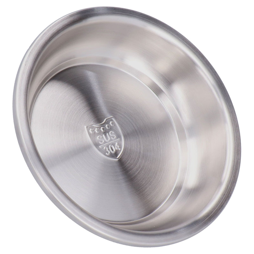 Stainless Steel Plate 304 Food Grade Material Stainless Steel Rounded Deepen Dish for Eating20cm/7.9in