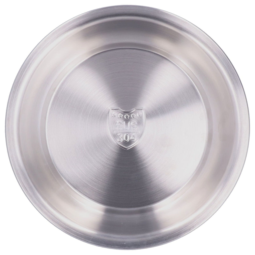 Stainless Steel Plate 304 Food Grade Material Stainless Steel Rounded Deepen Dish for Eating22cm/8.7in