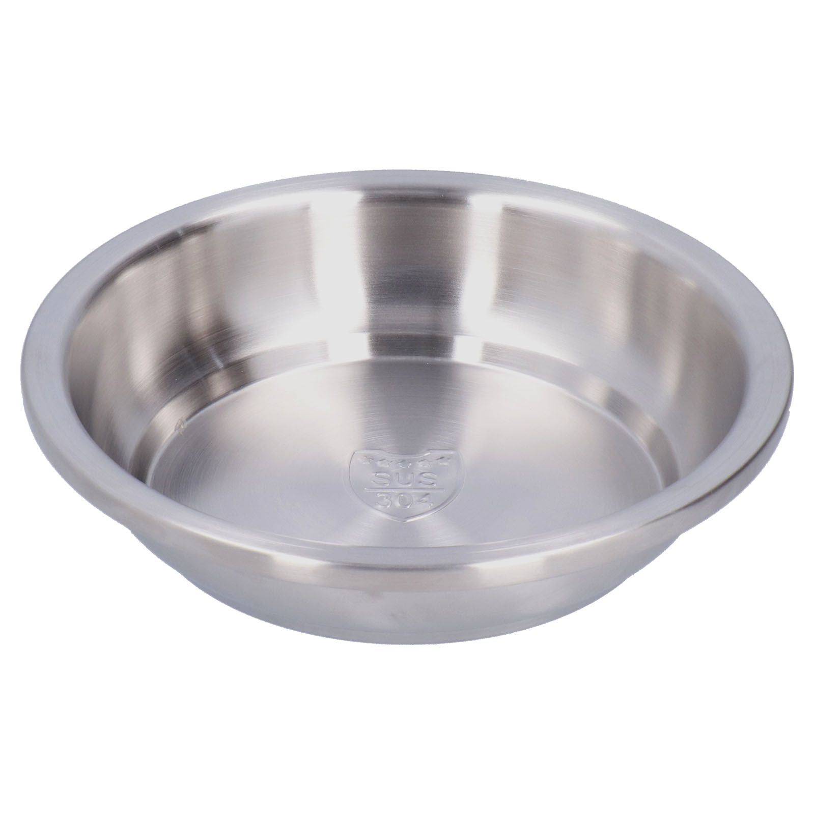 Stainless Steel Plate 304 Food Grade Material Stainless Steel Rounded Deepen Dish for Eating22cm/8.7in