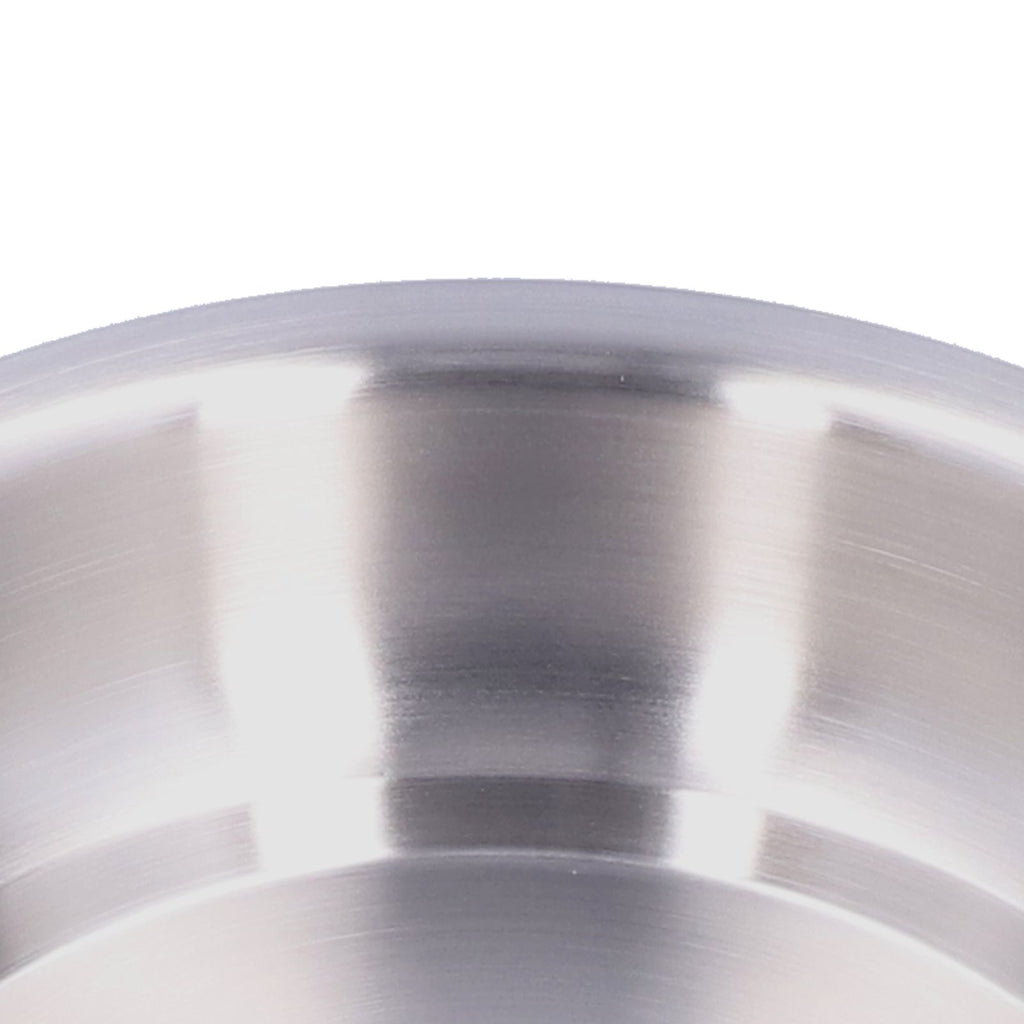 Stainless Steel Plate 304 Food Grade Material Stainless Steel Rounded Deepen Dish for Eating22cm/8.7in
