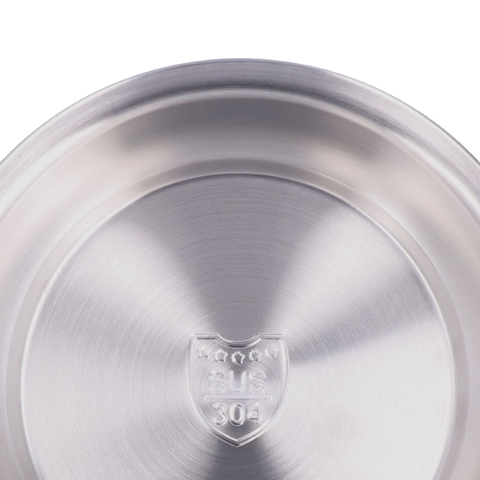 Stainless Steel Plate 304 Food Grade Material Stainless Steel Rounded Deepen Dish for Eating22cm/8.7in