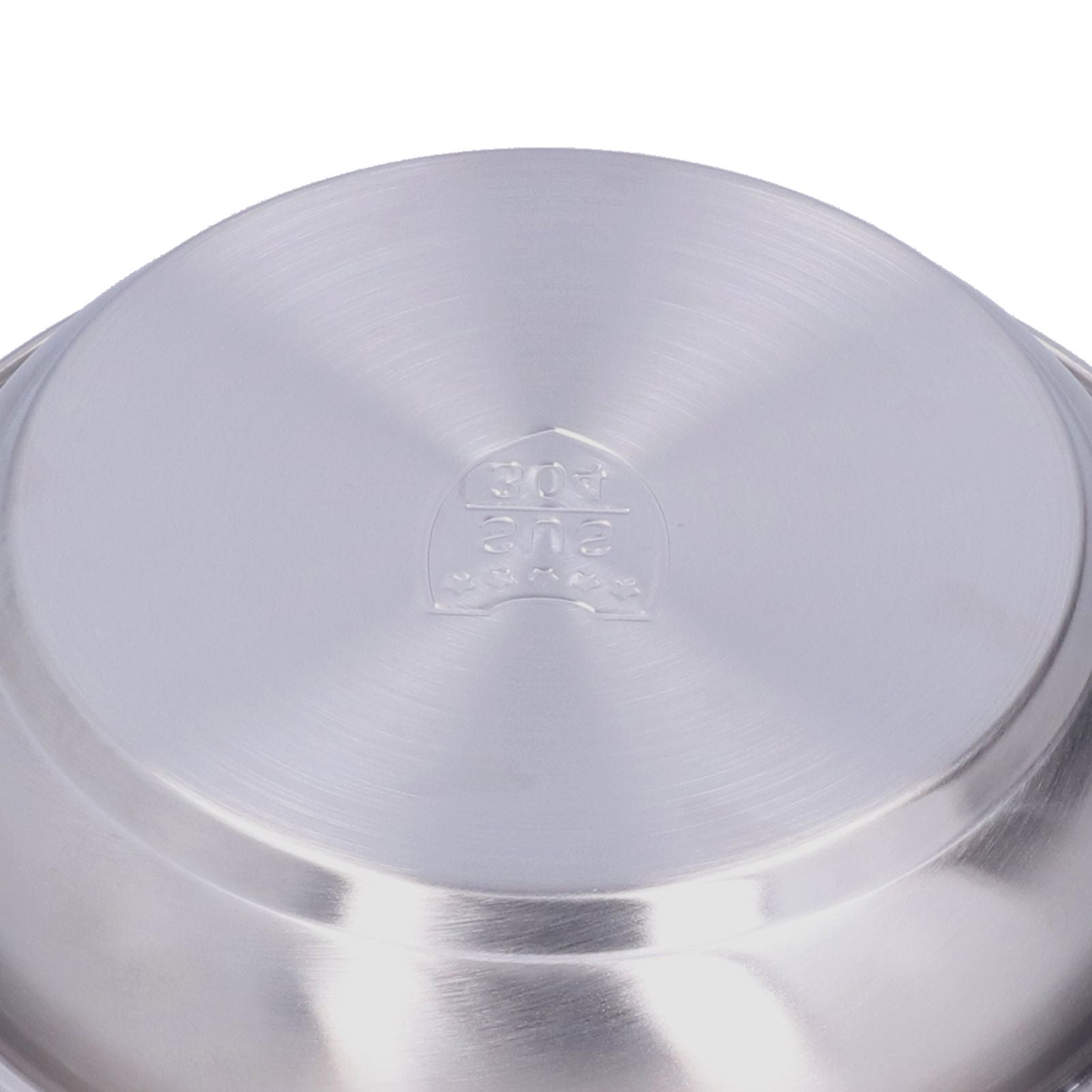 Stainless Steel Plate 304 Food Grade Material Stainless Steel Rounded Deepen Dish for Eating22cm/8.7in