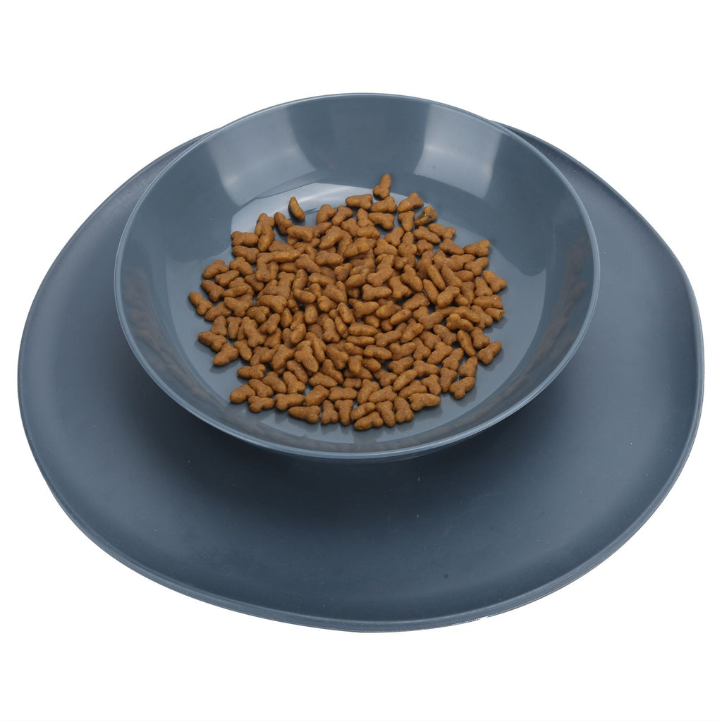 Dog Feeding Bowls Non Slip Anti-Spill Pet Bowl Detachable Pet Feeder Cat Feeding DishesGray