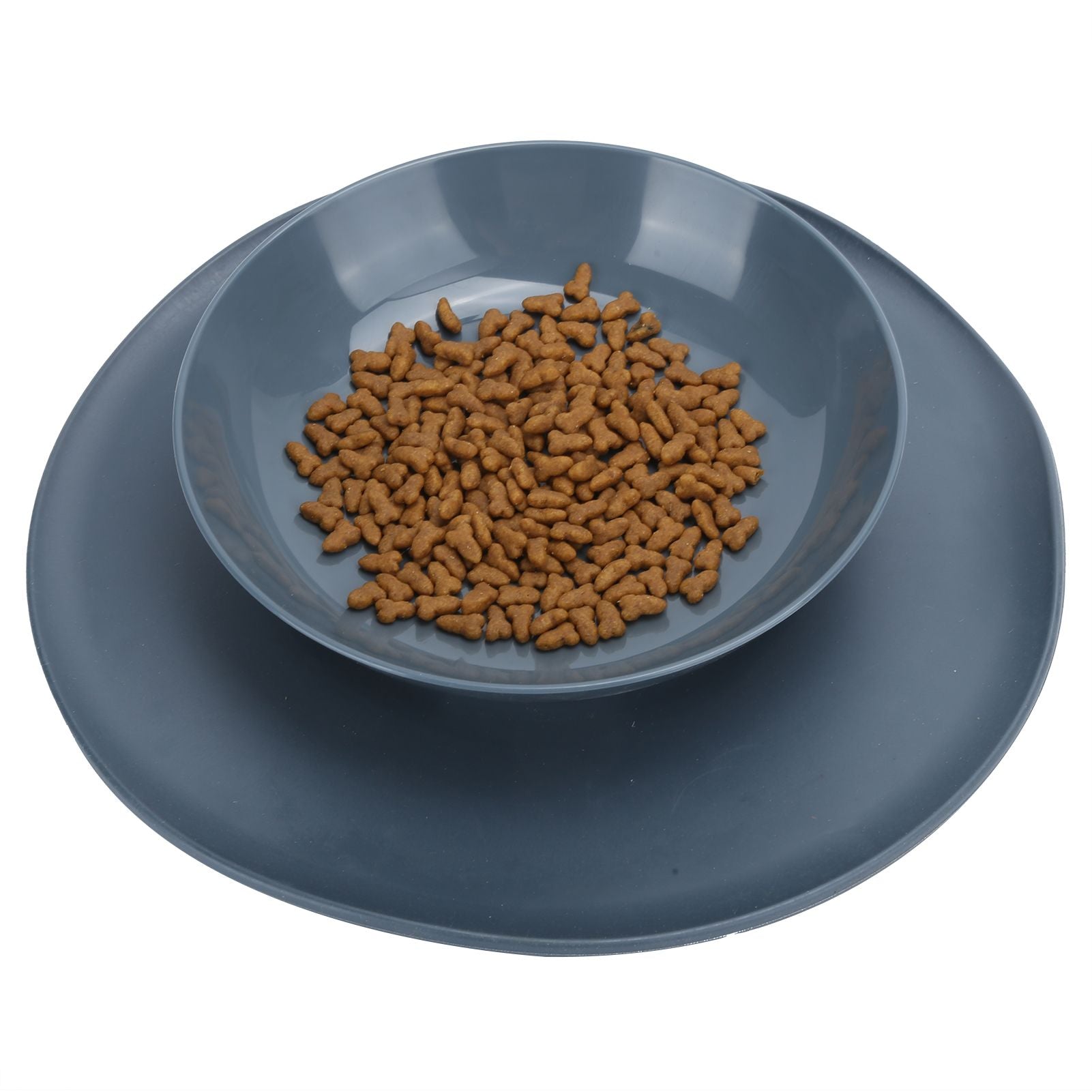 Dog Feeding Bowls Non Slip Anti-Spill Pet Bowl Detachable Pet Feeder Cat Feeding DishesGray