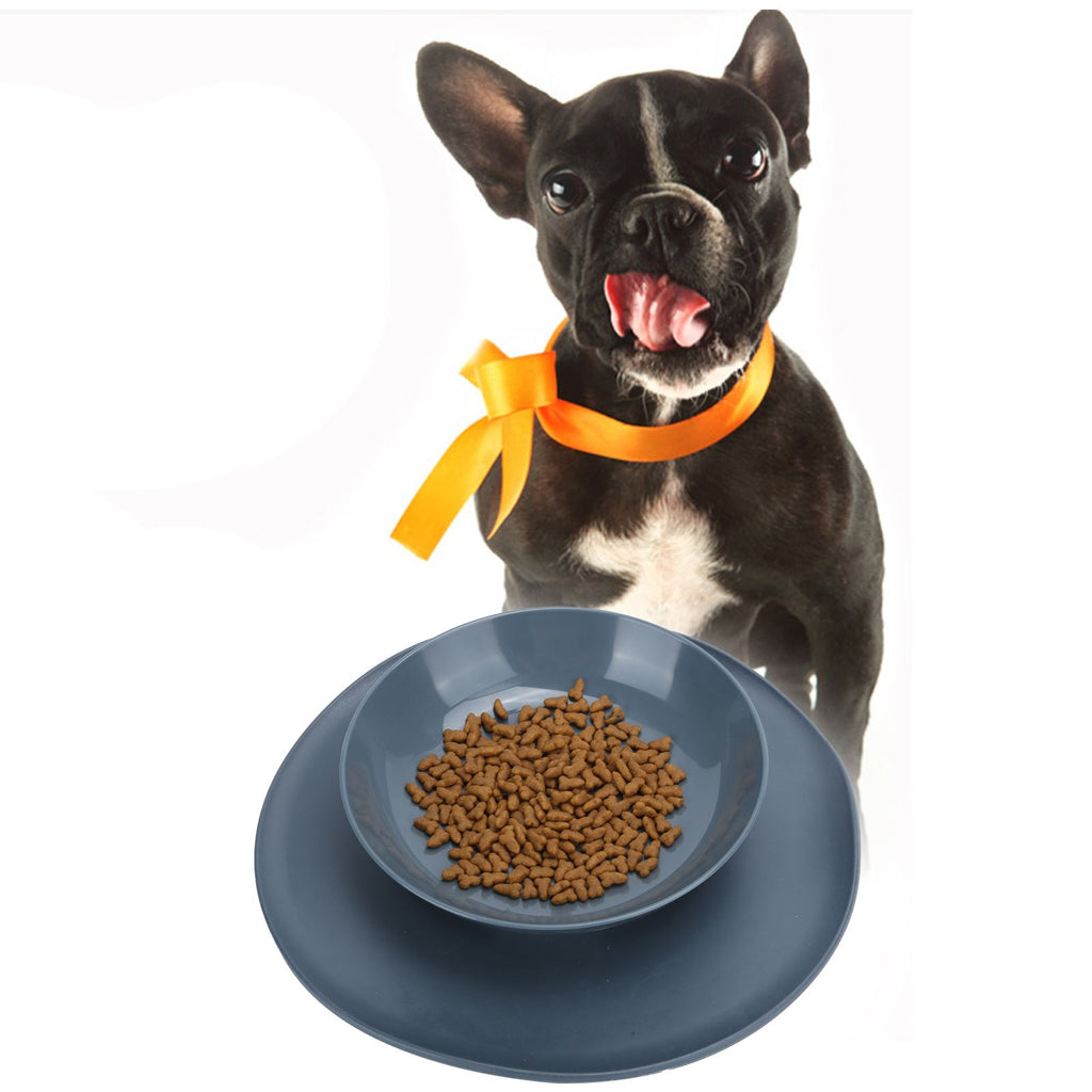 Dog Feeding Bowls Non Slip Anti-Spill Pet Bowl Detachable Pet Feeder Cat Feeding DishesGray