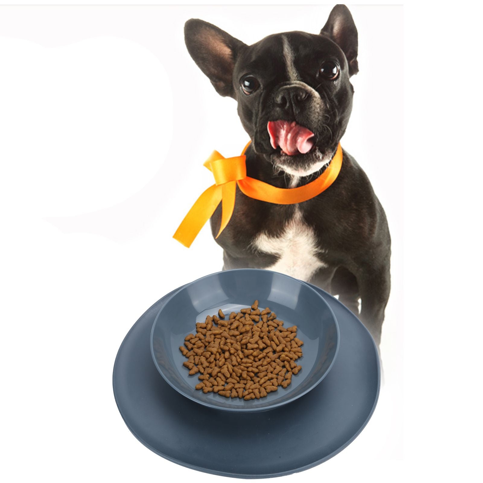 Dog Feeding Bowls Non Slip Anti-Spill Pet Bowl Detachable Pet Feeder Cat Feeding DishesGray