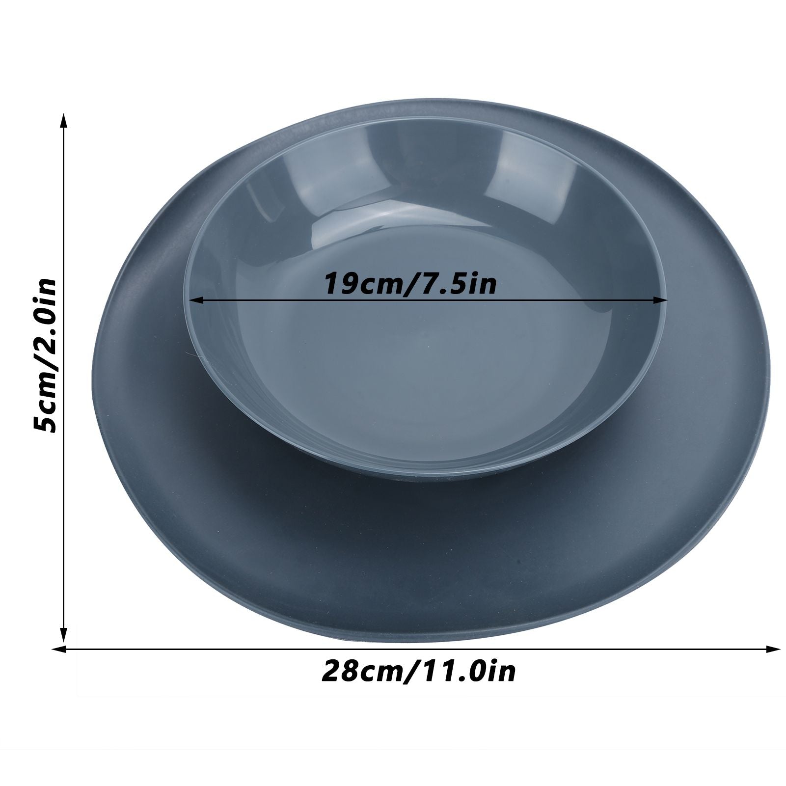 Dog Feeding Bowls Non Slip Anti-Spill Pet Bowl Detachable Pet Feeder Cat Feeding DishesGray