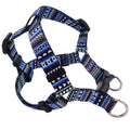 DEYUAN Bohemian Dog Harness Polyester Bomi Blue S:1.5*32-45cm