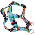 DEYUAN Bohemian Dog Harness Polyester Geometric Green M:2*42-61cm