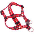 DEYUAN Bohemian Dog Harness Polyester RED CHECK S:1.5*32-45cm