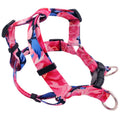 DEYUAN Bohemian Dog Harness Polyester Dark blue flower S:1.5*32-45cm