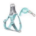 CHOUGOGO Nylon Dog Harness Leash Adjustable Vest Turquoise XL:2.5*120cm