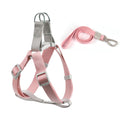 CHOUGOGO Nylon Dog Harness Leash Adjustable Vest Pink XL:2.5*120cm