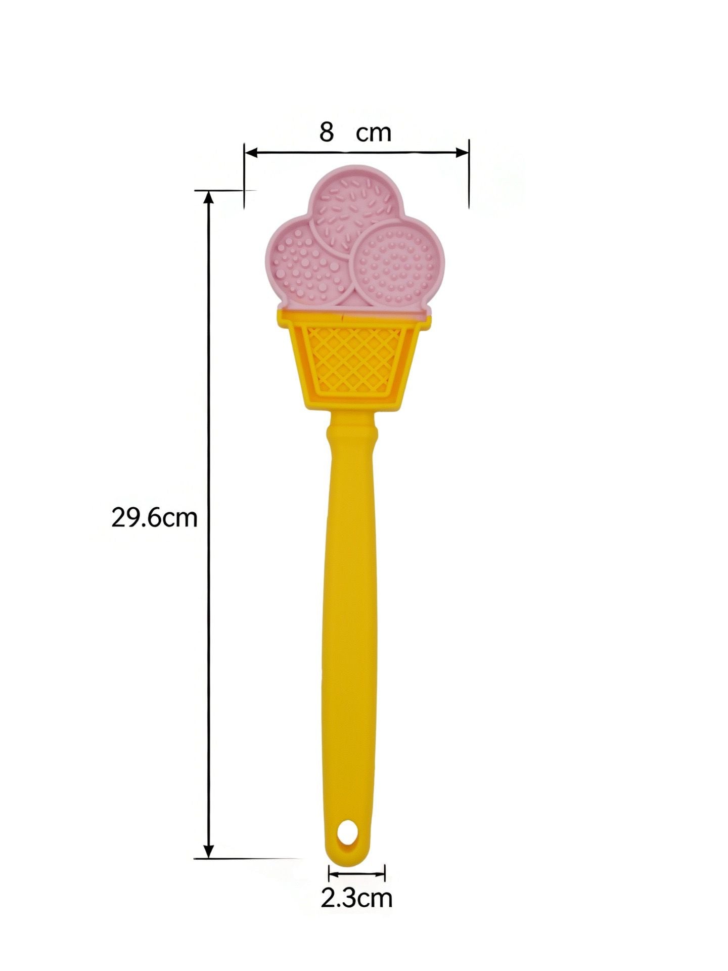 Food-Grade Silicone Pet Licking Stick – Interactive Dog & Cat Treat Toy for Slow Feeding, Dental Stimulation, and Stress Relief in Adorable Strawberry, Heart, Croissant, and Ice Cream Designs (D)