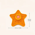 Innovative Two-in-One Star-Shaped Slow Feeder Lick Mat for All Breeds of Dogs and Cats – Our Original 5-Point Silicone Pad with Rolling Ball Insert Helps Prevent Choking, Reduces Anxiety, and Promotes Oral Health Through Extended Licking (Orange)