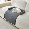 Cooling Pet Mat with Bolster Side Support – Scratch-Resistant, Self-Cooling, Non-Slip Base for Cats & Small to Medium Dogs, Perfect for Sofa, Floor, Car, or Outdoor Use (M, Grey)
