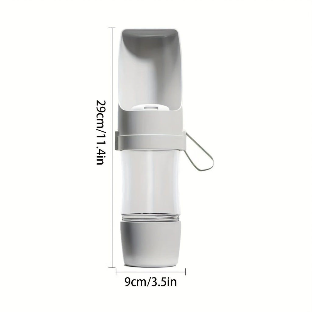 Portable Dog Water Bottle – Leak-Proof Pet Water Dispenser with Food Storage, Ideal for Outdoor Walks, Camping, and Travel (Green)